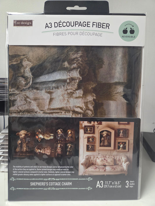 ReDesign A3 Decoupage Decor Fiber - Shepard's Cottage Charm