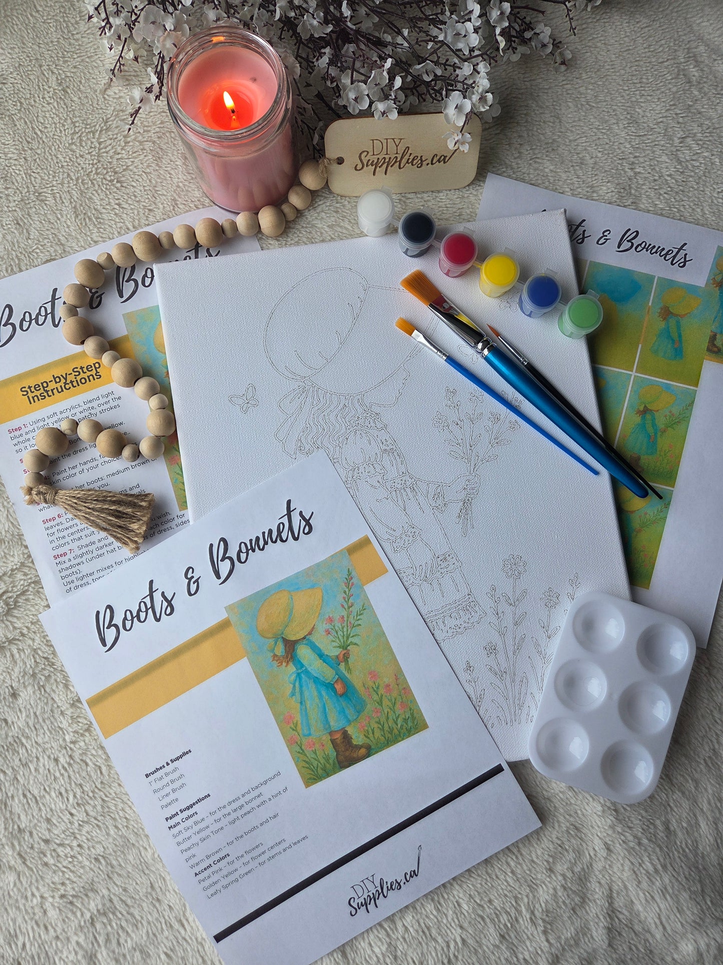 "Arty Party" Canvas Painting Kit - Boots and Bonnets