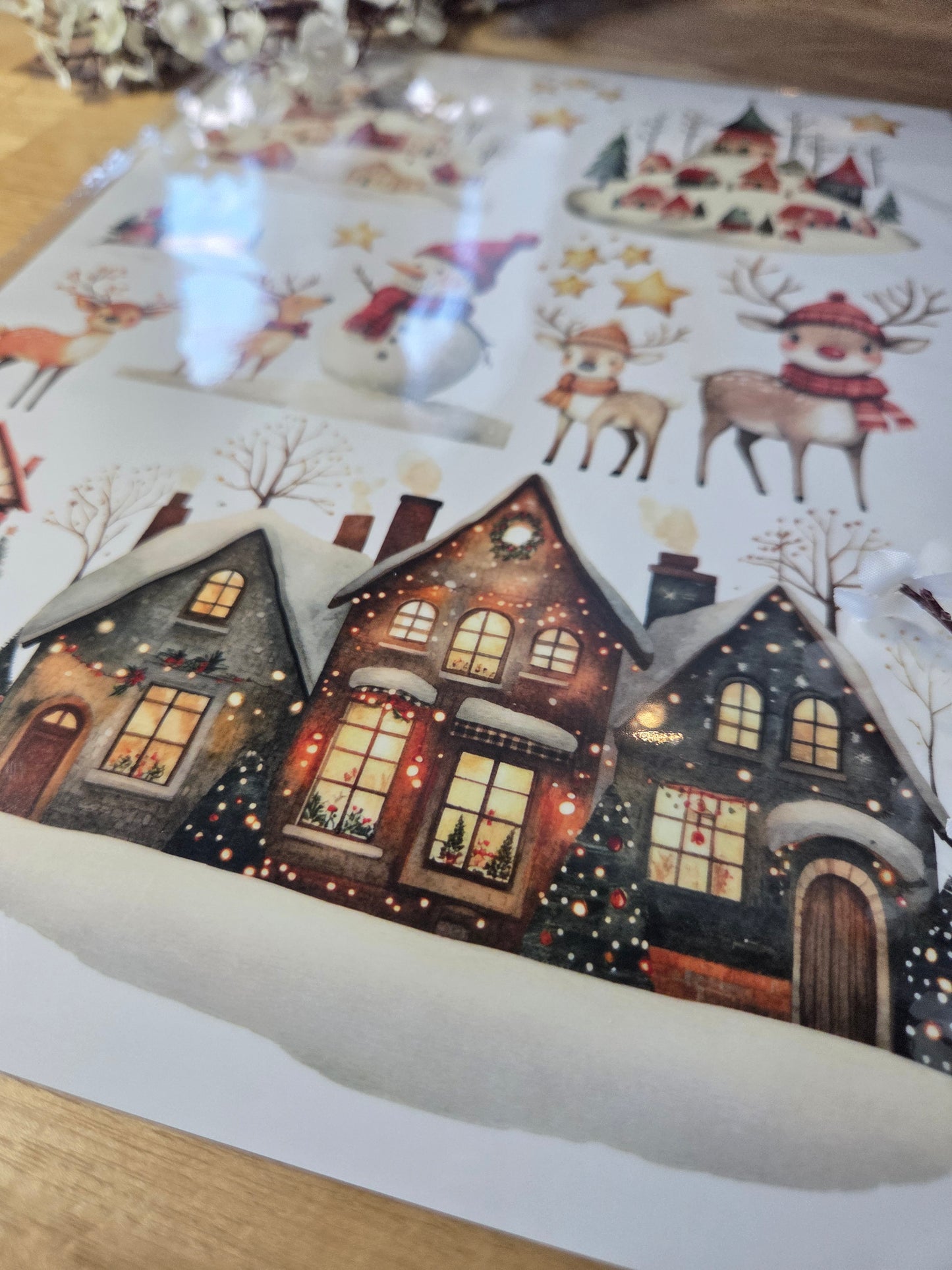 Water Transfer - Winter Nights 8.5 x 11  Transfer Sheet