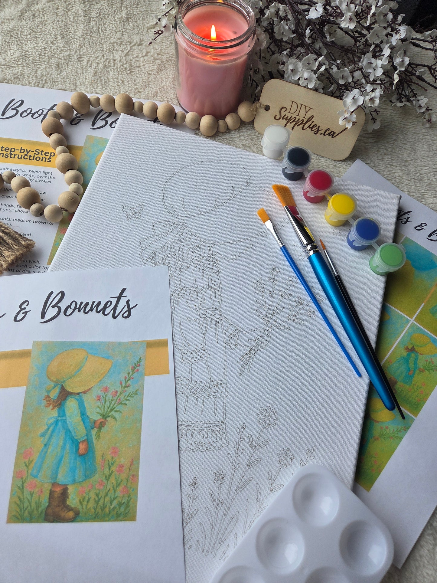 "Arty Party" Canvas Painting Kit - Boots and Bonnets