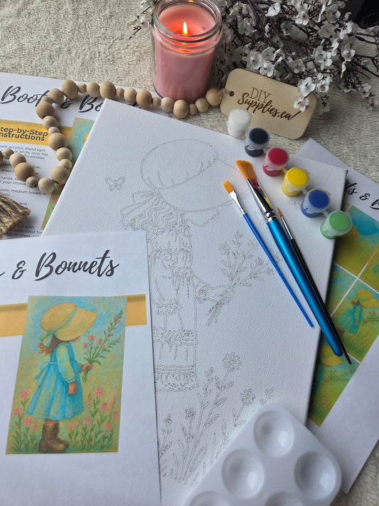 "Arty Party" Canvas Painting Kit - Boots and Bonnets