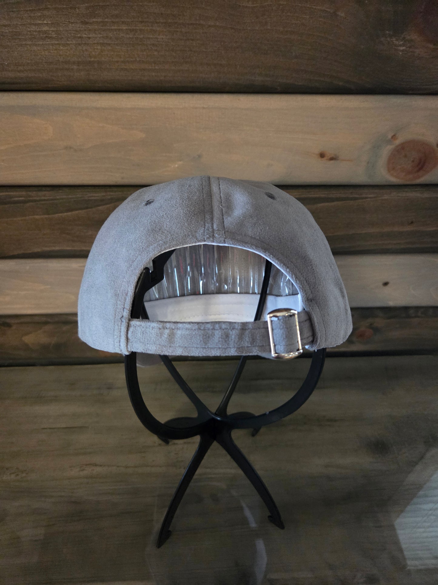 Suede Baseball Cap Plain - Grey