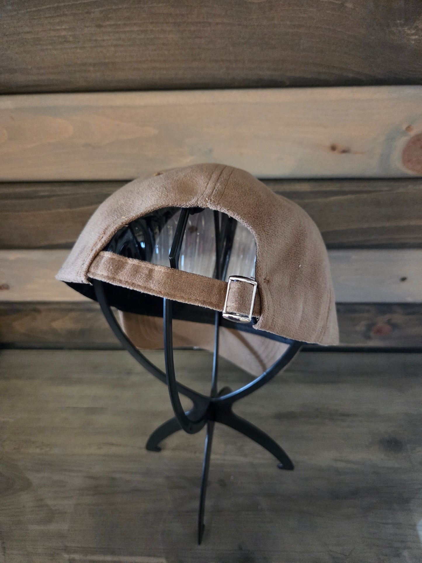Suede Baseball Cap Plain - Light Brown