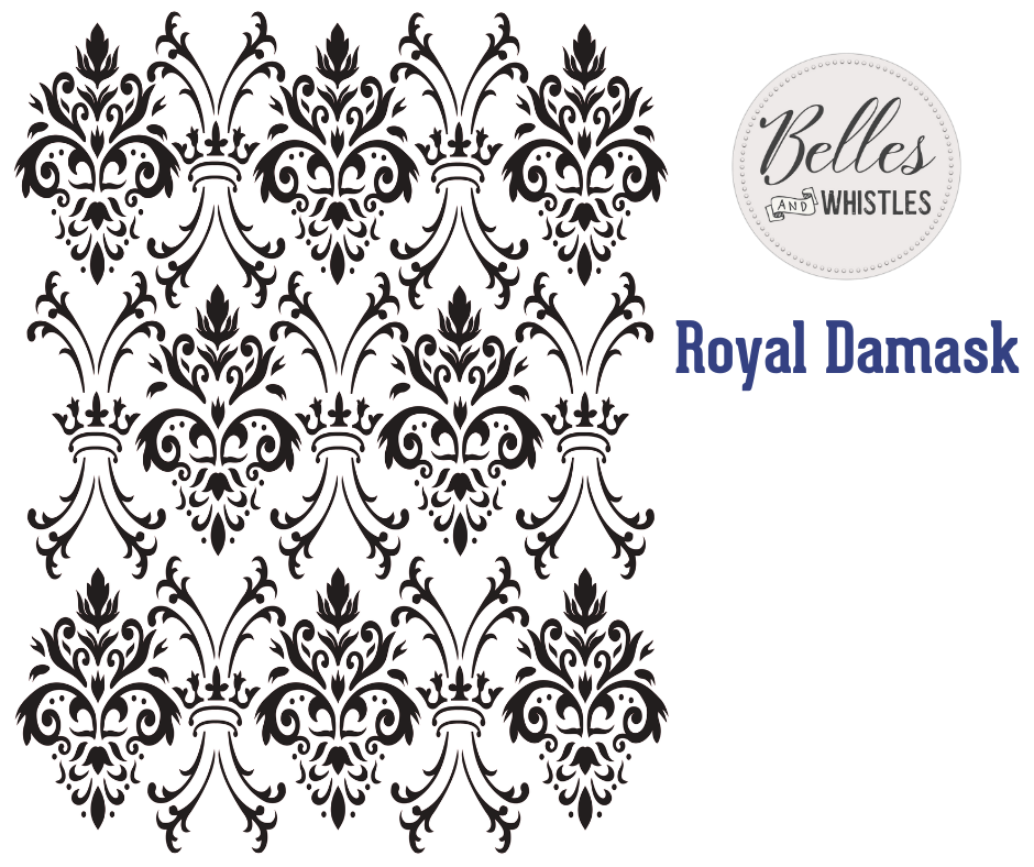 Dixie Belle Belles and Whistles Mylar Stencil - Royal Damask