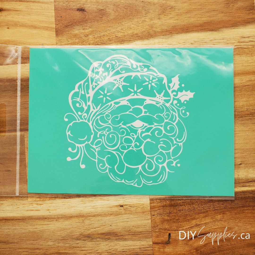 Adhesive Silk Screen Mini Stencil 5 x 7 - Santa