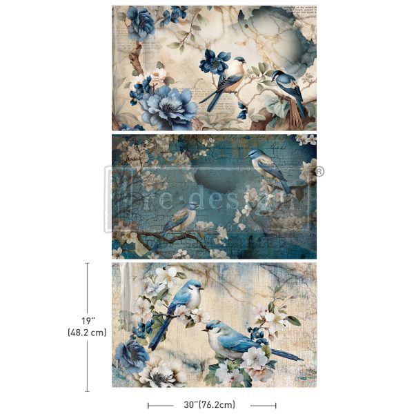 Prima Redesign Decoupage Decor Tissue Paper - Sapphire Wings