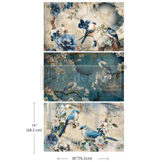 Prima Redesign Decoupage Decor Tissue Paper - Sapphire Wings