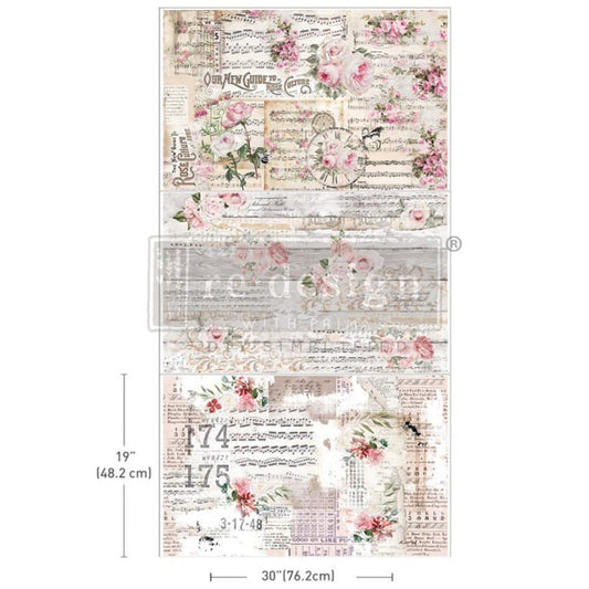 Prima Redesign Decoupage Decor Tissue Paper - Shabby Chic Sheets 3 sheets
