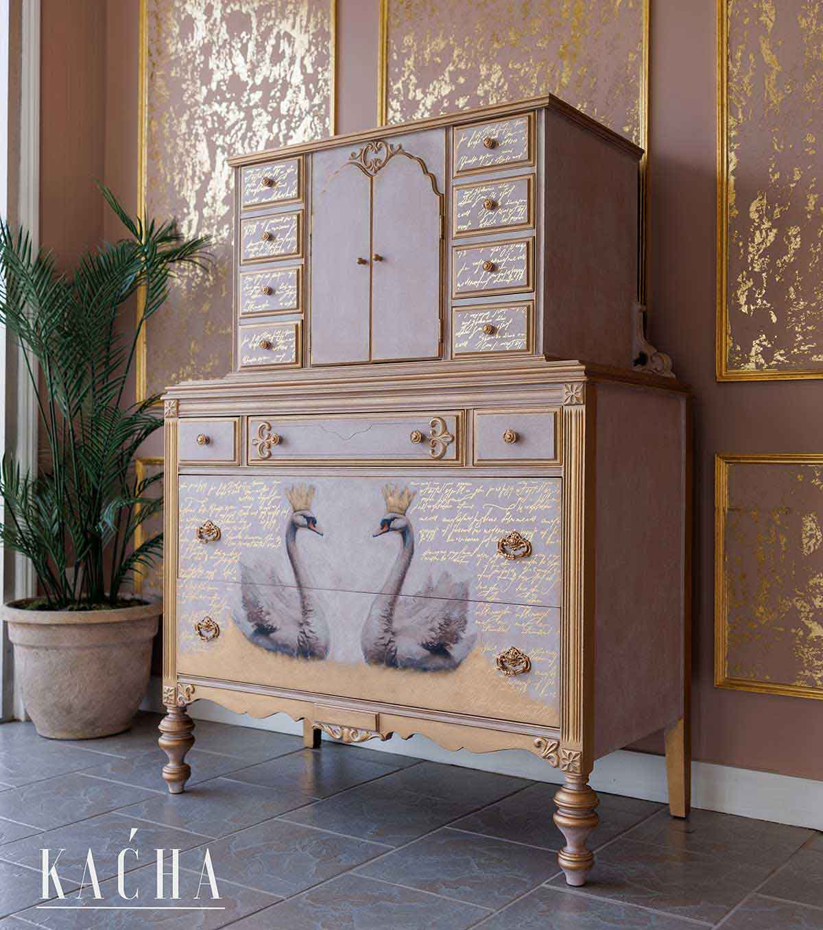 Redesign Decor Middy Transfer - Shimmering Script Kacha 2 sheets