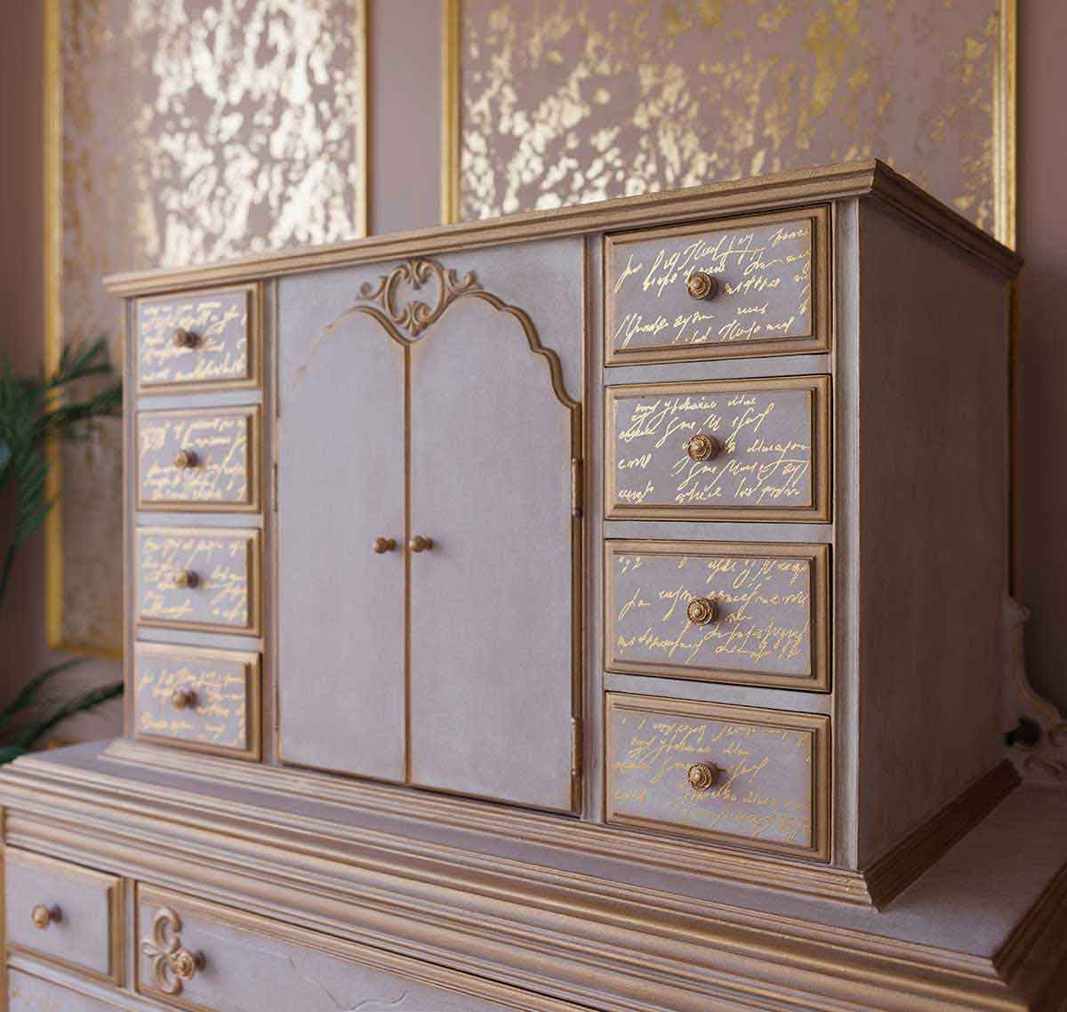 Redesign Decor Middy Transfer - Shimmering Script Kacha 2 sheets