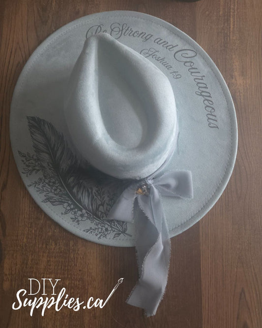 Be Strong Cowgirl Hat - Burnt & Brushed Art Hat