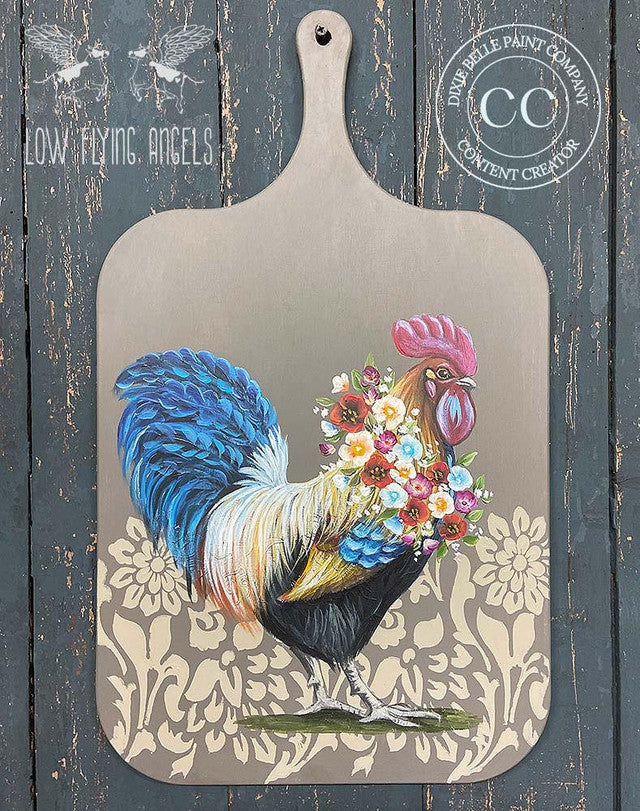 Dixie Belle Belles and Whistles Mylar Stencil - Tea Towel Floral