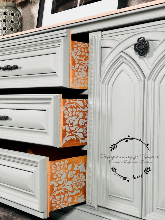 Dixie Belle Belles and Whistles Mylar Stencil - Tea Towel Floral