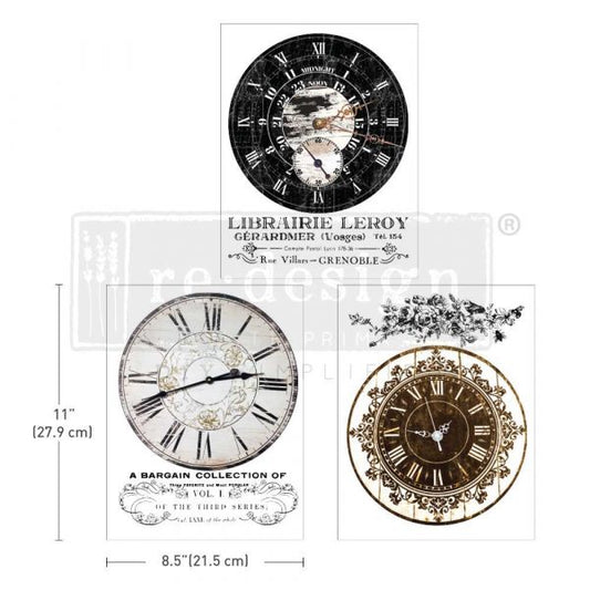 Redesign Décor Middy Transfer - Vintage Clocks