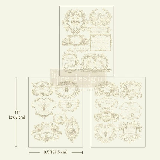 Redesign Decor Middy Transfer - Vintage Labels II