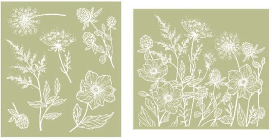 Belles and Whistles Silk Screen Stencils - Wildflowers