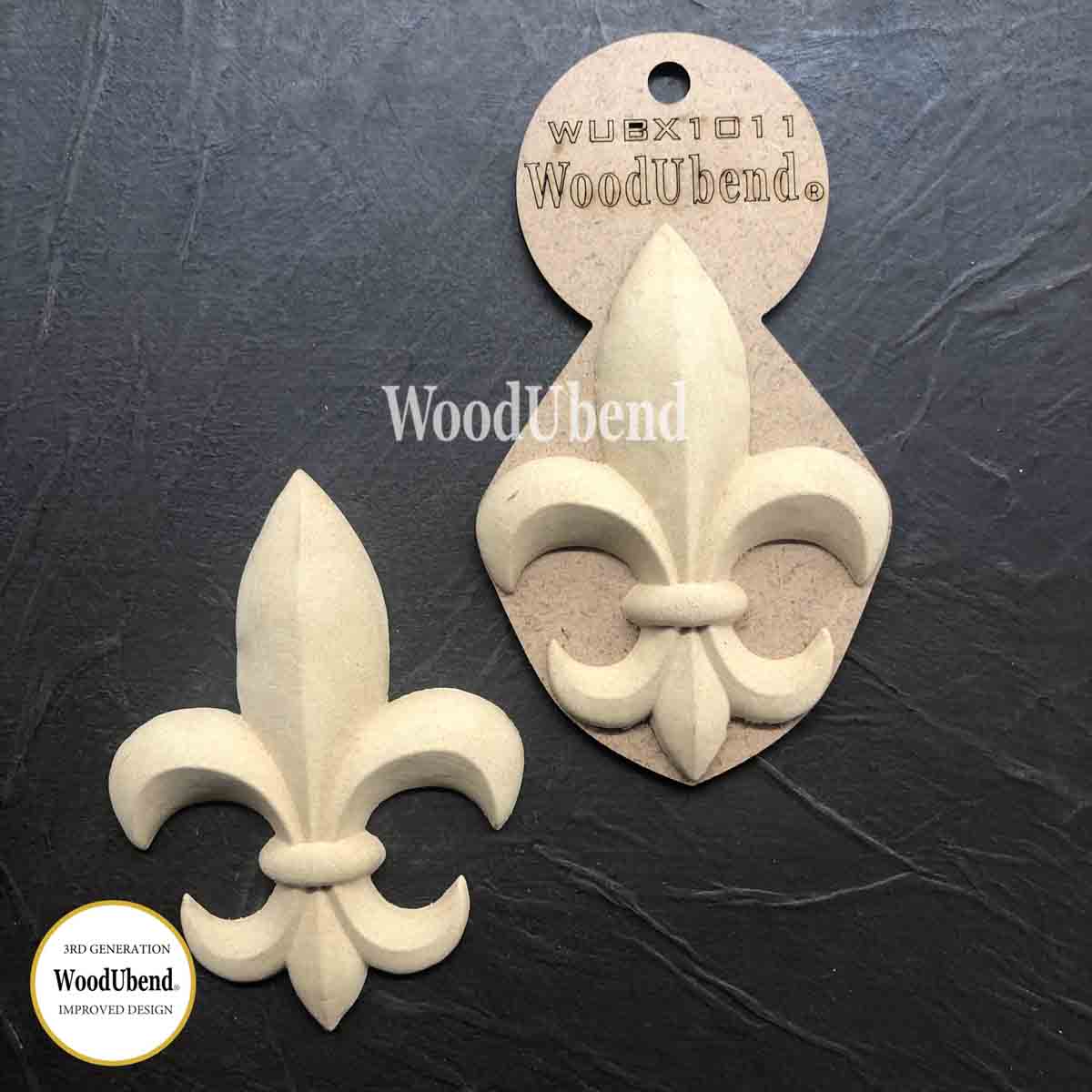 Pack of Two Fleur-De-Lis WUBX1011 11x8cm