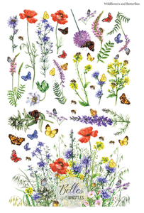 Belles and Whistles Transfers - Wildflowers & Butterflies