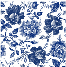 Load image into Gallery viewer, Belles and Whistles Rice Paper - Sketched Blue Flowers