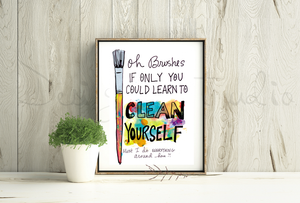 Self Cleaning Brushes Print