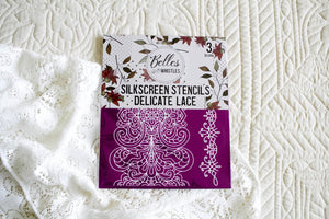 Belles and Whistles Silk Screen Stencils - Delicate Lace