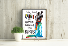 Load image into Gallery viewer, She Hated Washing Brushes Print