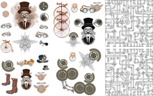 Load image into Gallery viewer, Belles and Whistles Transfers - Steampunk