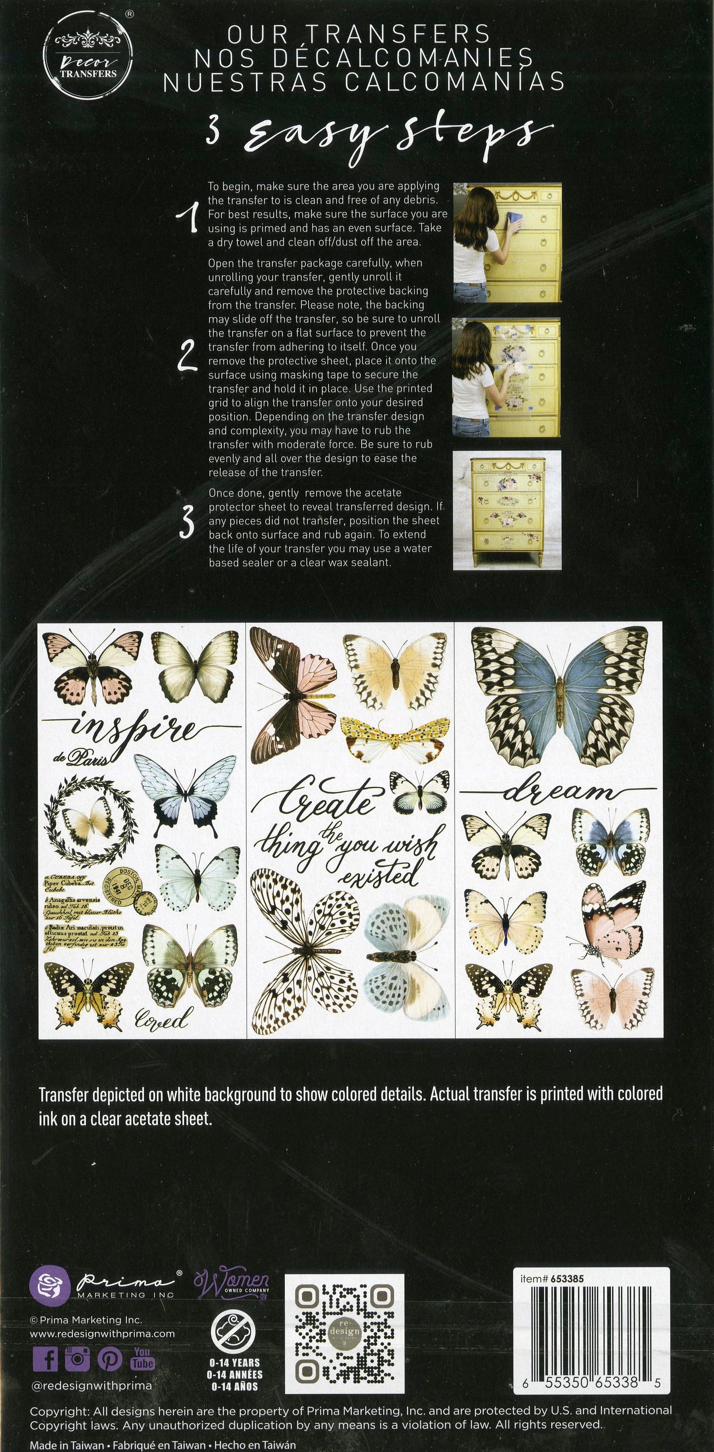 Re-Design Decor Transfers - Papillon Collection