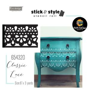 Redesign Stick & Style Stencil Roll -Classic Lace