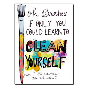 Self Cleaning Brushes Print