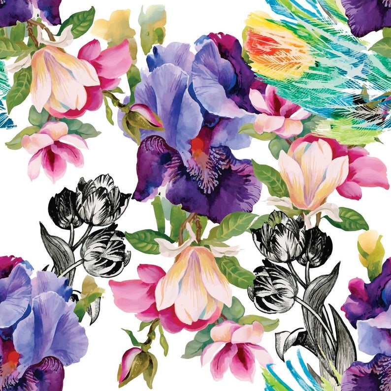 Belles and Whistles Rice Paper - Colorful Floral