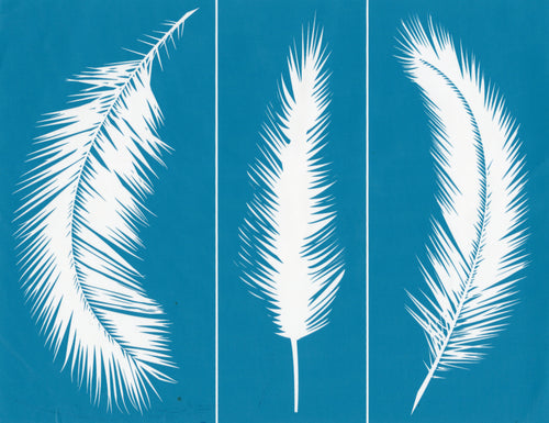 Adhesive Silk Screen Stencil - Feathers