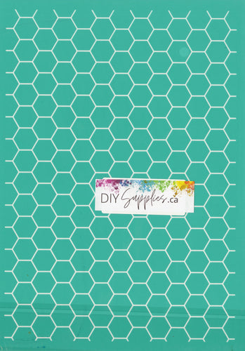 Adhesive Silk Screen Stencil - Honey Comb