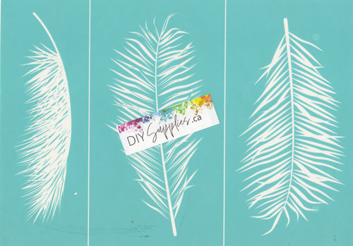Adhesive Silk Screen Stencil - Fine Feathers