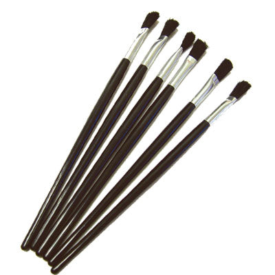 6 Pack 1/4 Inch Brushes for Etching Cream