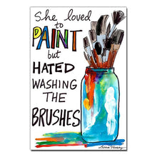 Load image into Gallery viewer, She Hated Washing Brushes Print