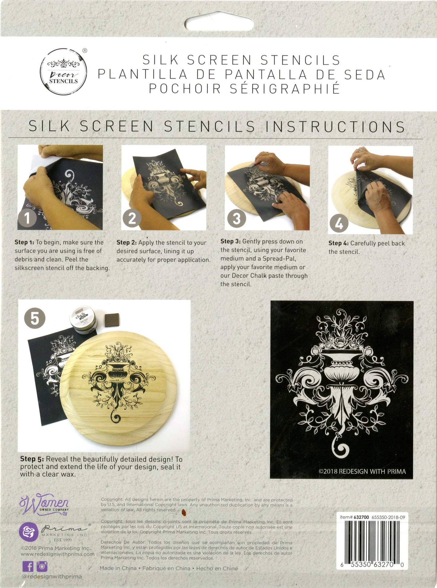 Re Design Silk Screen Stencil Darcelle Regal
