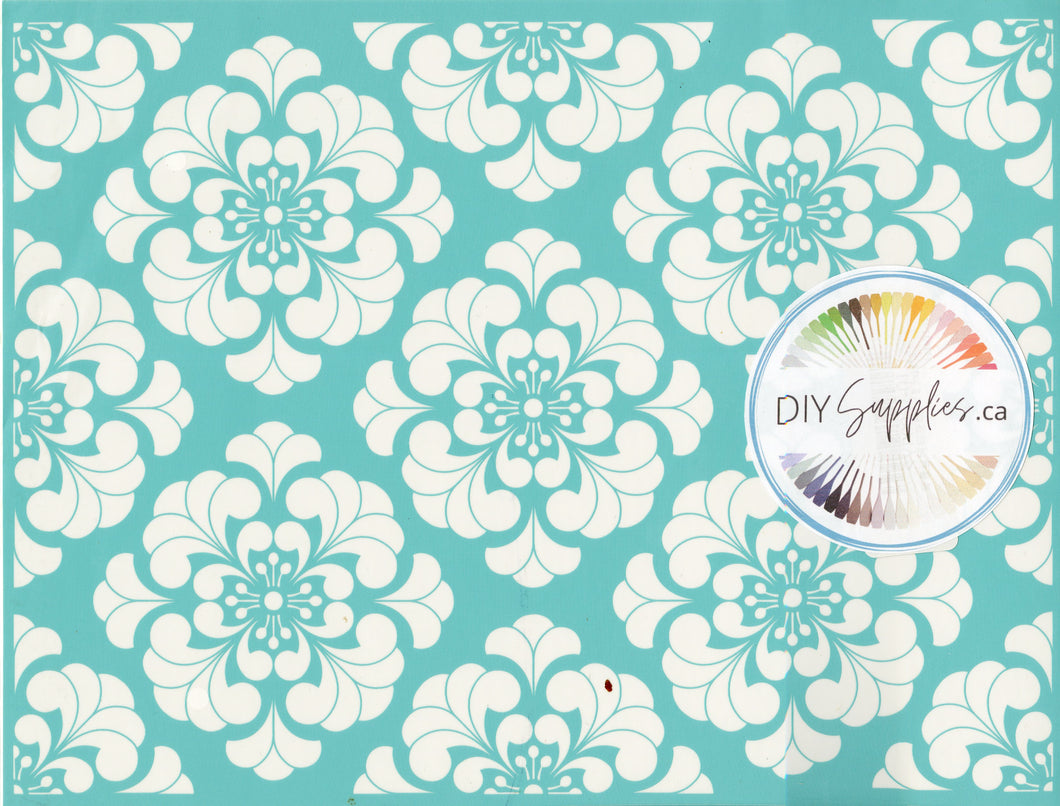 Adhesive Silk Screen Stencil - Squared Blossoms