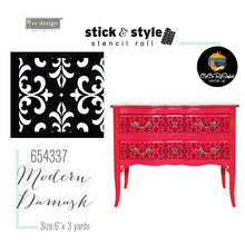 Load image into Gallery viewer, Redesign Stick &amp; Style Stencil Roll -Ce Ce ReStyled Modern Damask