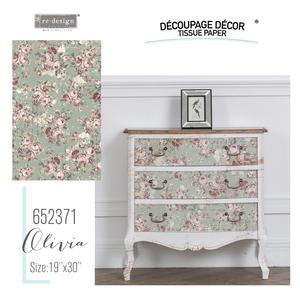 Prima Redesign Decoupage Decor Tissue Paper - Oliva