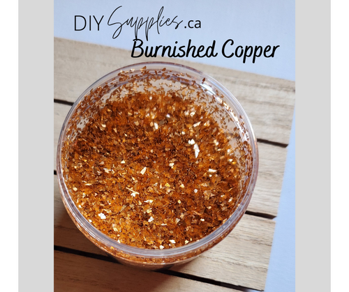 DIY Glass Glitter Burnished Copper