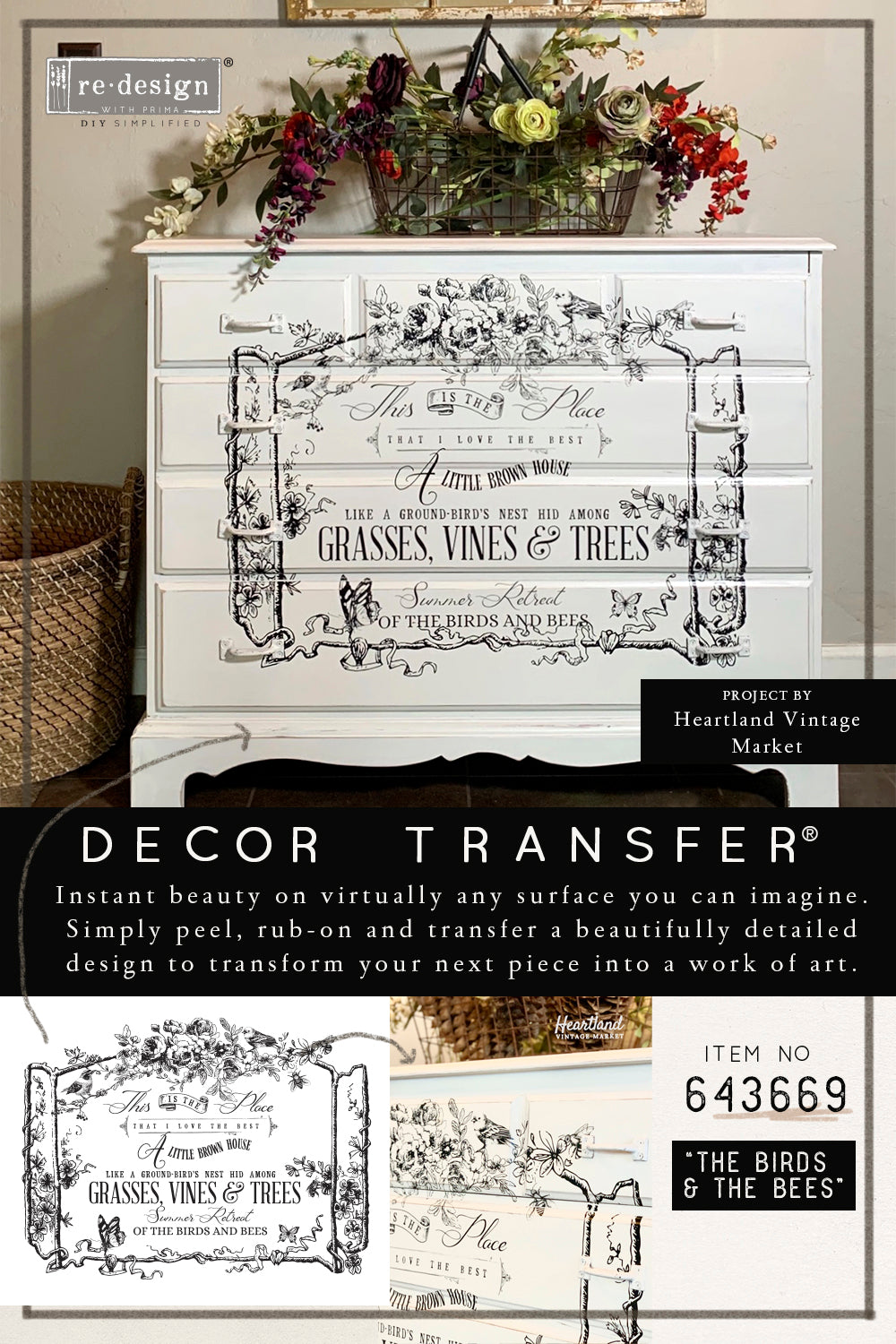 Redesign Decor Transfer - The Birds & The Bees